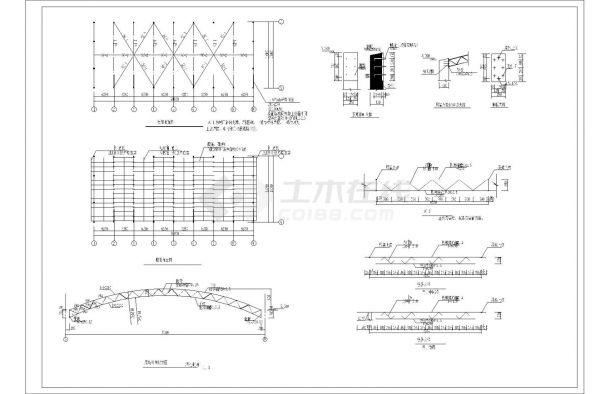 某单层轻钢结构仓库设计图（共3张）-图二