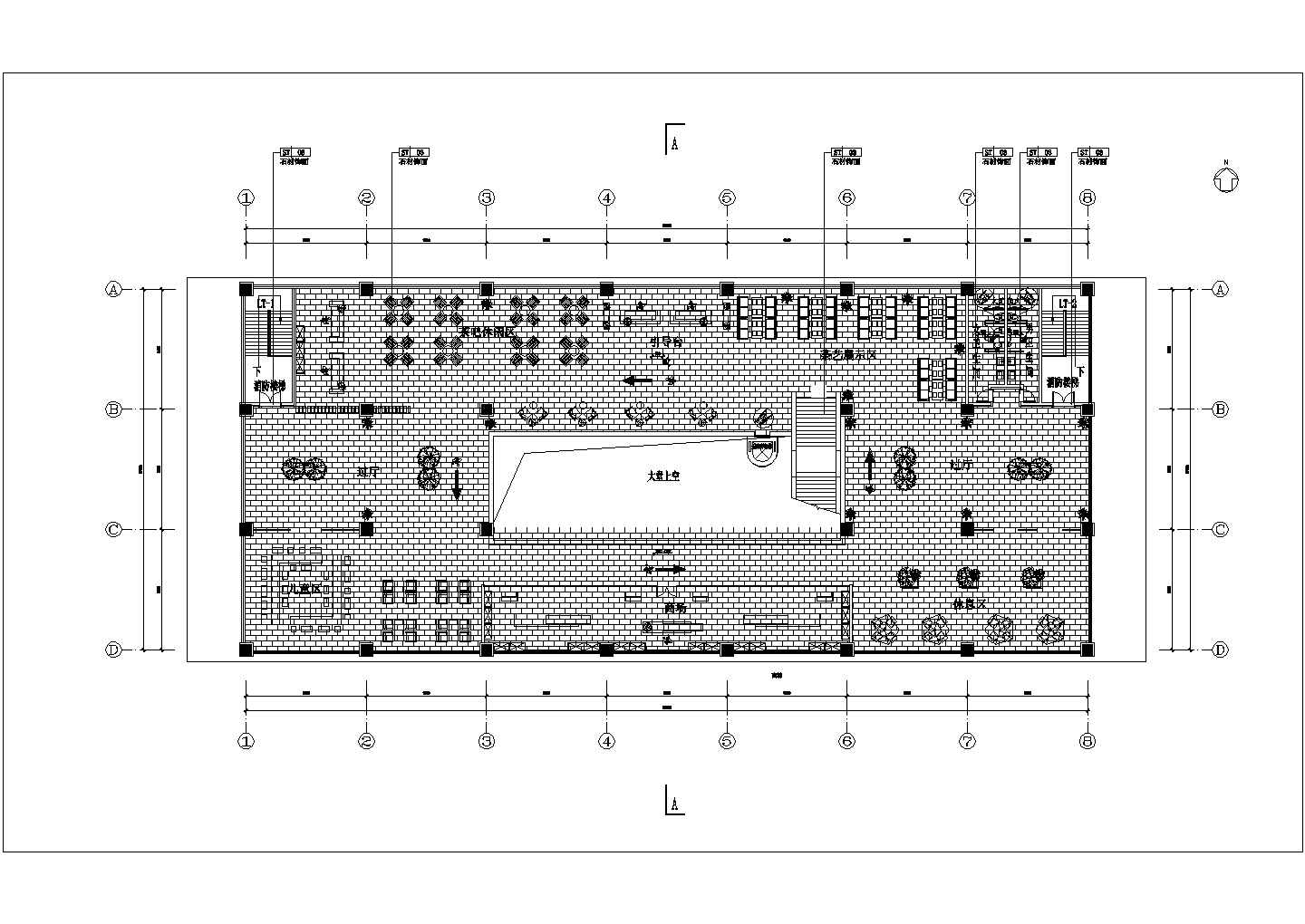 某二层博物馆建筑设计方案cad图（含效果图）