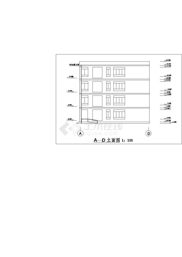 5000平方米某四层框架结构商场毕业设计(含计算书、建筑结构设计图)-图二