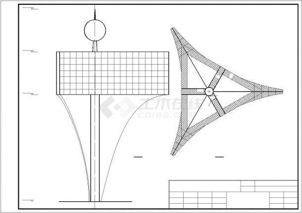 某钢桁架广告架结构设计图（独立基础，共11张）-图一