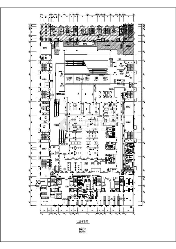 3层大型超市购物中心全套cad装修布置图（带地下层）-图二