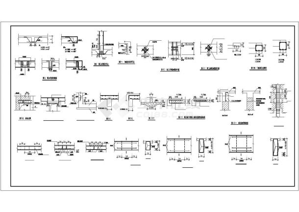 某地完整的办公楼建筑结构设计图纸-图二
