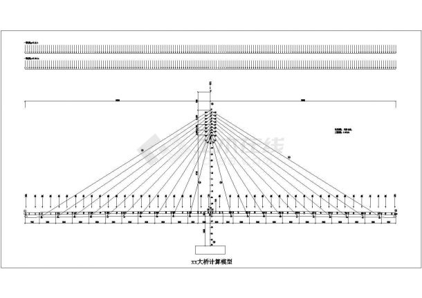 双向六车道独塔双索面斜拉桥城市桥梁全套施工图（含计算书、技术要求）-图一