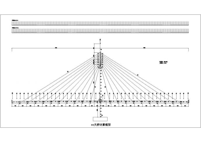 双向六车道独塔双索面斜拉桥城市桥梁全套施工图（含计算书、技术要求）_图1