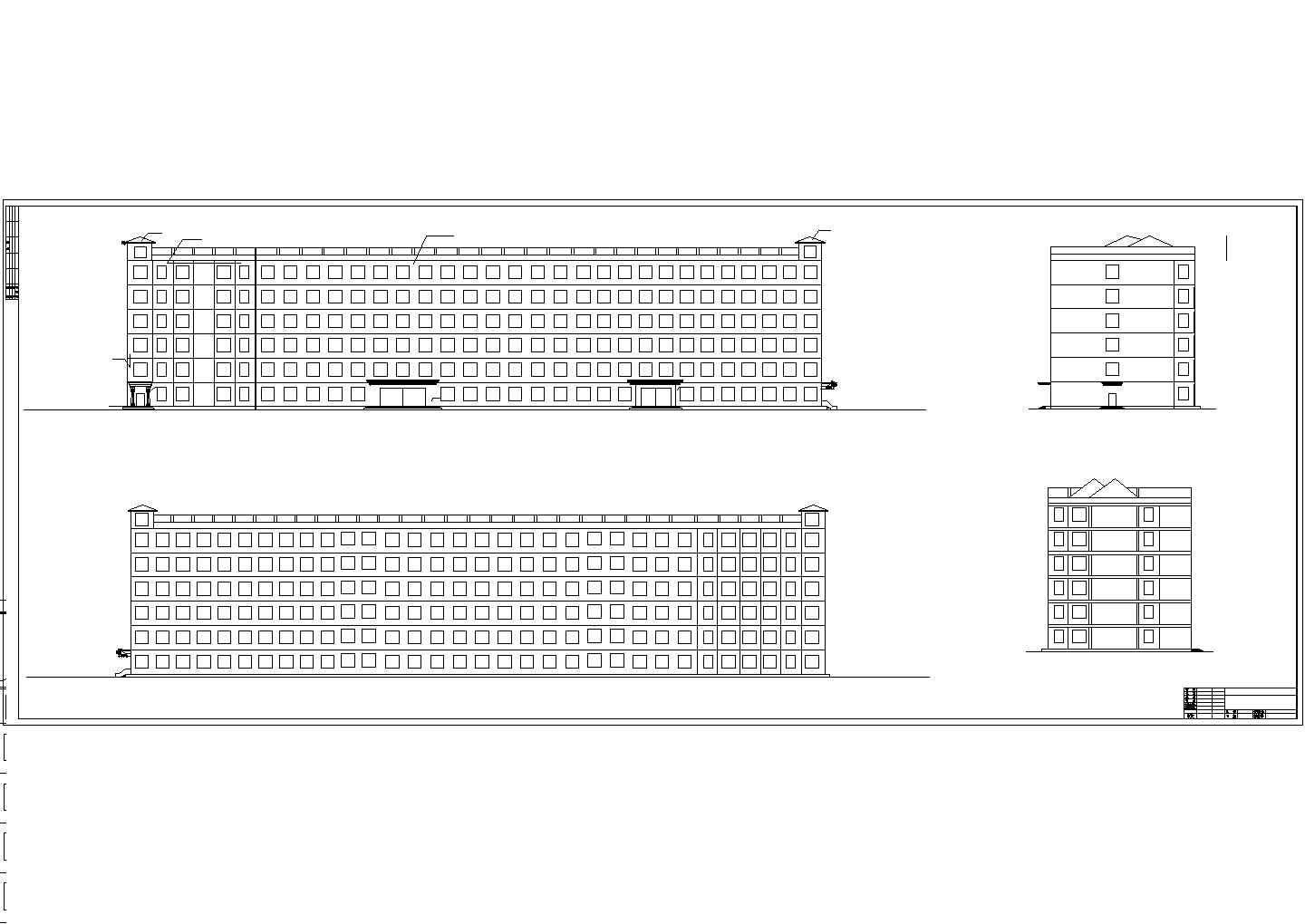 综合实验楼设计图及计算书（13个CAD文件）