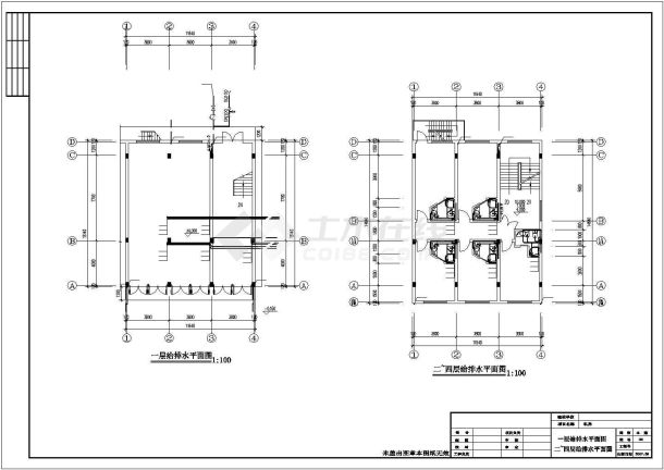 【浙江】金华某五层旅馆水电全套设计施工图纸-图一