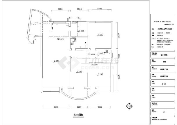 【济南】现代简约式两居室装修施工图（含实景图）-图一