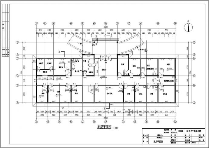 某乡卫生院三层综合楼建筑设计施工图_图1
