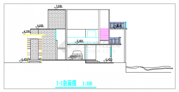 某地两层楼私人住宅建筑设计图纸（含效果图）-图一