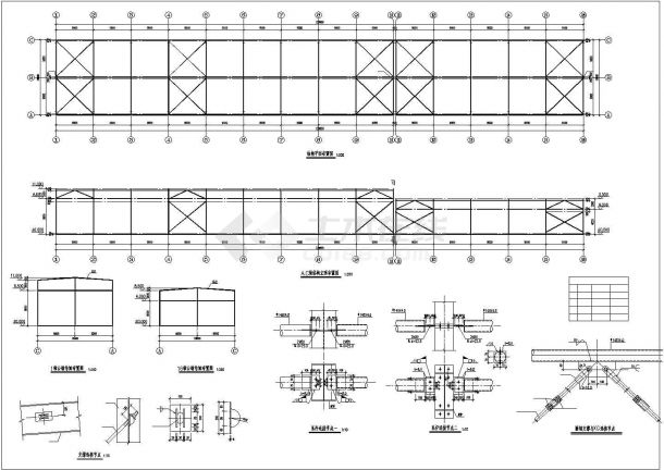 某单层门刚车间结构设计图（独立基础，共14张）-图一