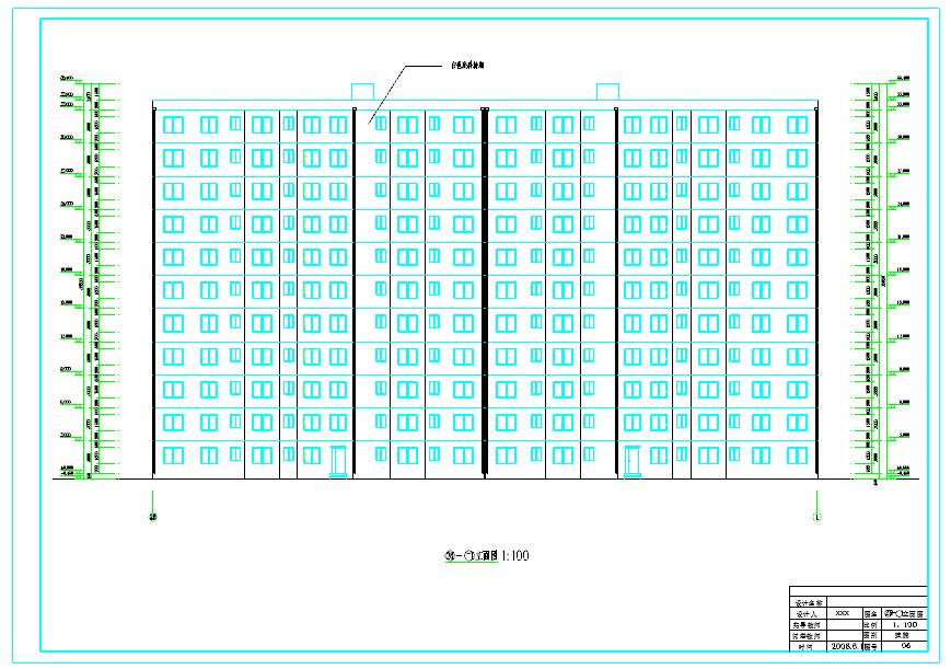 丹东某家园小区高层住宅建筑设计施工图