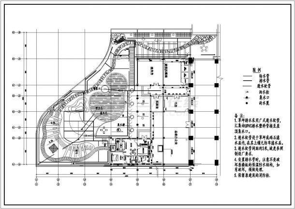 某办公楼屋顶花园景观工程设计全套施工图-图二