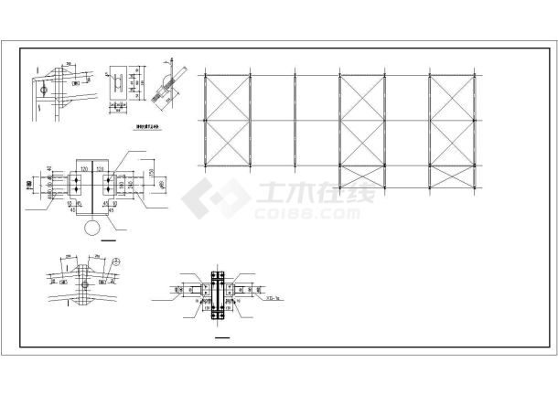某厂房结构设计图（门式钢架结构，共28张）-图一