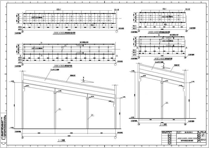 某高炉通廊结构设计图（桁架结构，共4张）_图1