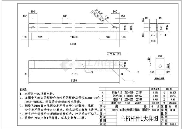 64米桥梁合拢段连续梁挂篮施工施（含计算书）-图二