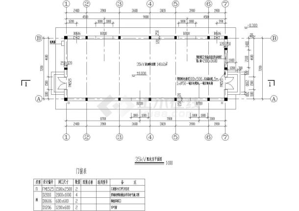 某35KV变电所结构设计图（单层建筑，共10张）-图一