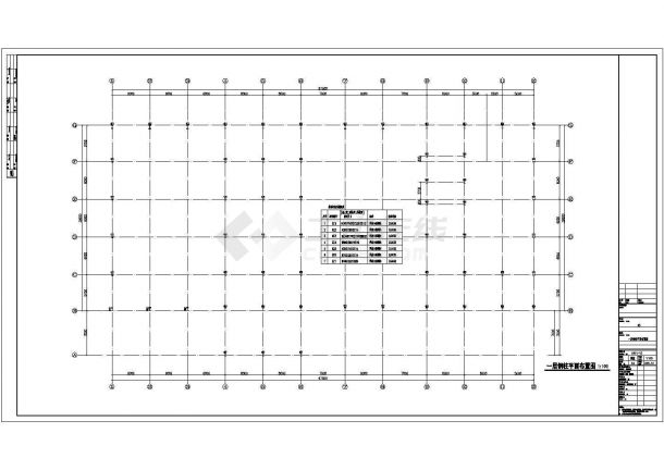 钢框架结构4S店结构设计施工图（6度抗震）-图一