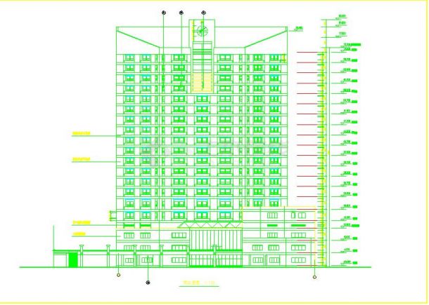 某人民医院病房楼建筑施工图（全套）-图一