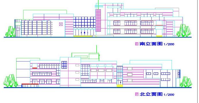 某三层大型文化中心建筑结构设计图纸_图1
