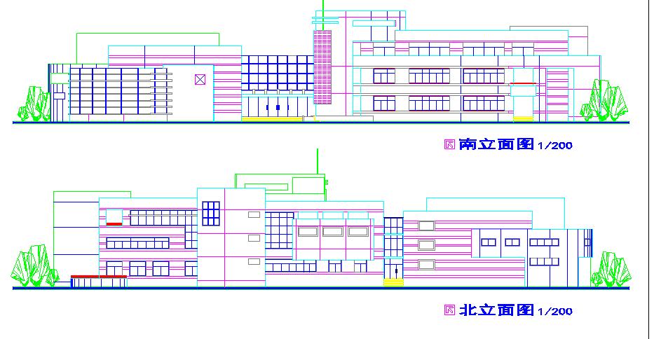 某三层大型文化中心建筑结构设计图纸