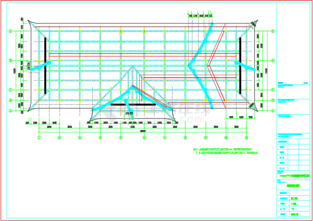 文化园框架结构餐厅结构设计施工图（6度抗震）-图一