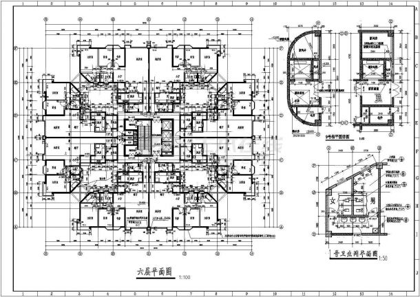 某高层住宅楼建筑施工图（共2张）-图二