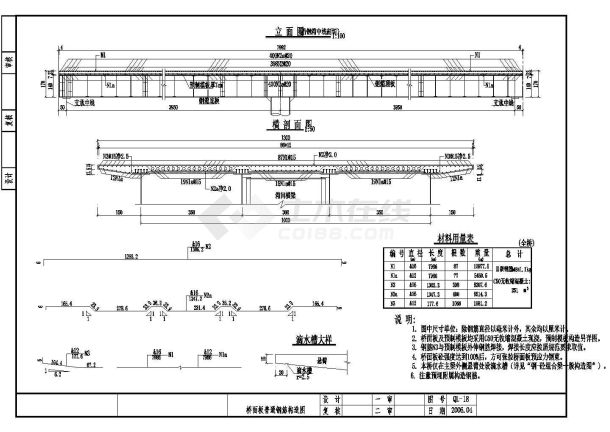 公路工级86米钢混凝土联合连续梁桥全套施工图-图二