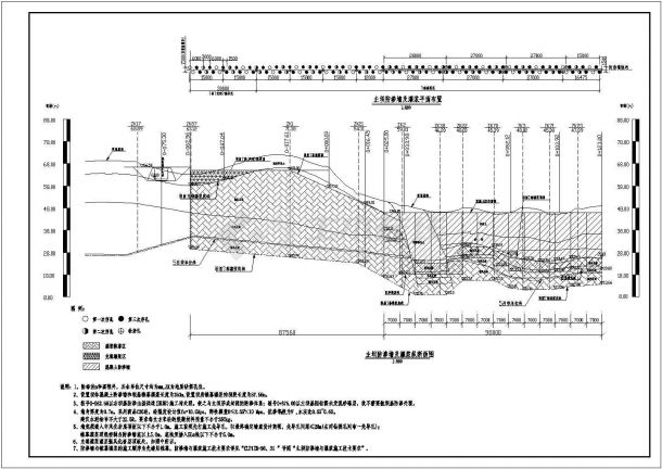 主坝防渗墙及灌浆层施工图（编制于2008年）-图二