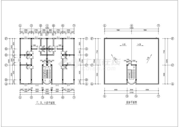 某单位住宅楼建筑设计施工方案图纸-图二