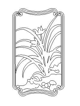 梅兰竹菊主题花，适用于楼梯大门窗户-图一