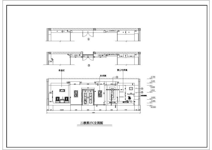 某地全套展示厅室内装修设计施工图_图1