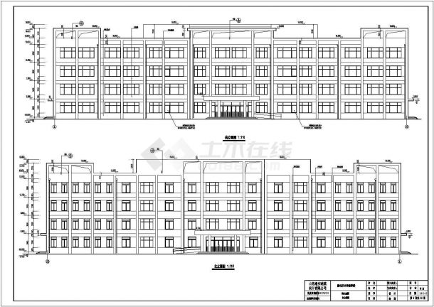 小学学校教学楼建筑全套设计图纸（含建筑、结构、电气。水）-图一