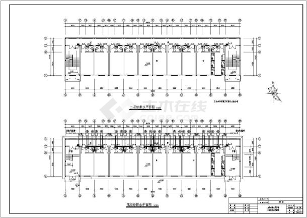 某地区四层宿舍楼给排水施工方案图-图一