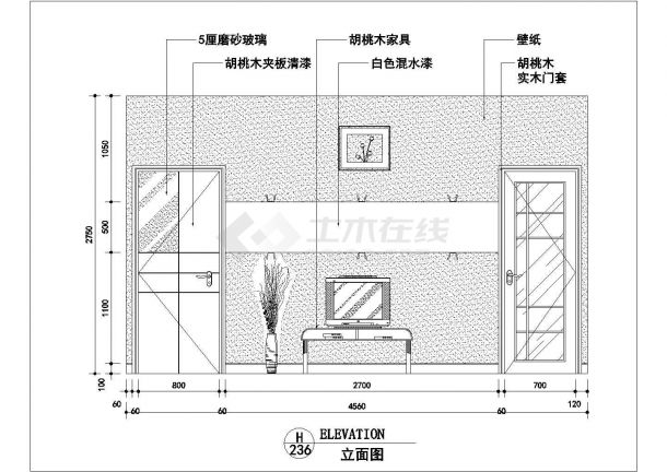 某地整套经典户型详细装修施工图纸-图二