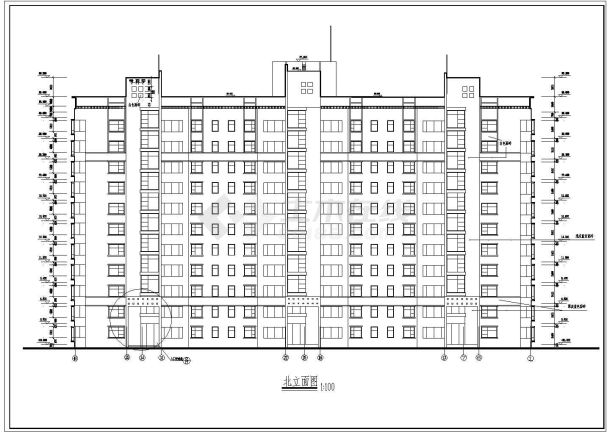 某地方高层住宅楼建筑施工图（共11张）-图一