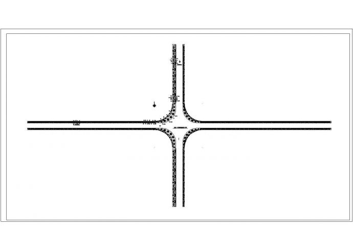 某地联众路双环路绿化设计规划总图_图1