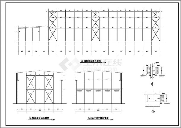 某门式刚架厂房结构设计图，含结构设计说明-图二