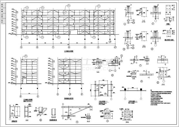 某会所结构设计图（门式钢架，共15张）-图二