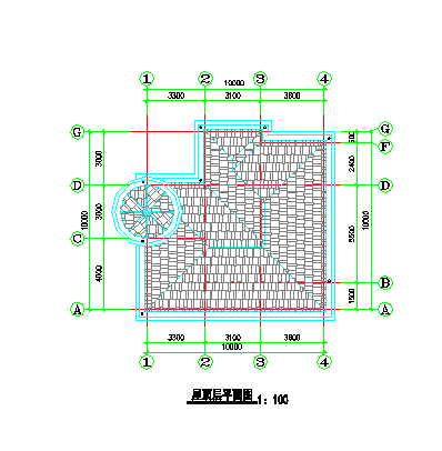 360平米3层框混结构农村自建别墅平立面设计CAD图纸-图二