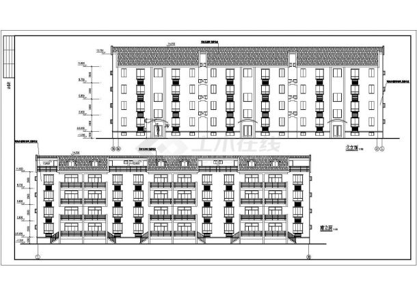 某新加坡花园四层住宅楼建筑施工图（共21张）-图一