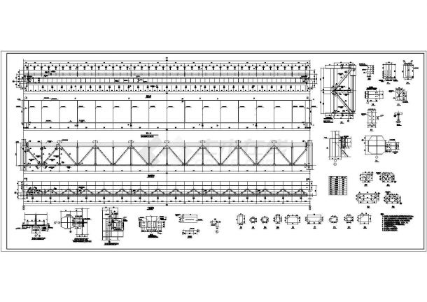 实用的50t吊车梁详细CAD设计结构施工图纸-图一
