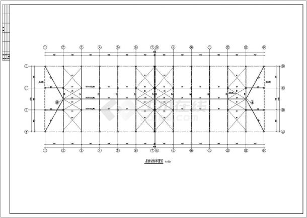 某27m跨钢结构屋面设计图-图二