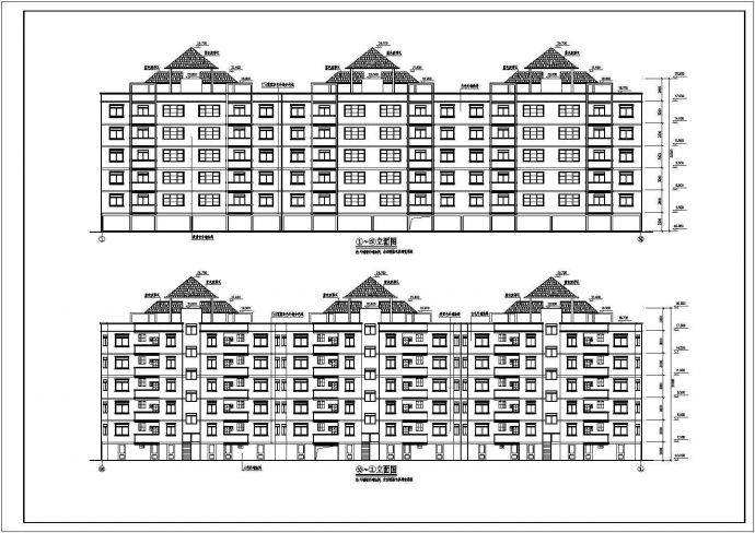 某主体六层砖混结构住宅楼建筑施工图_图1