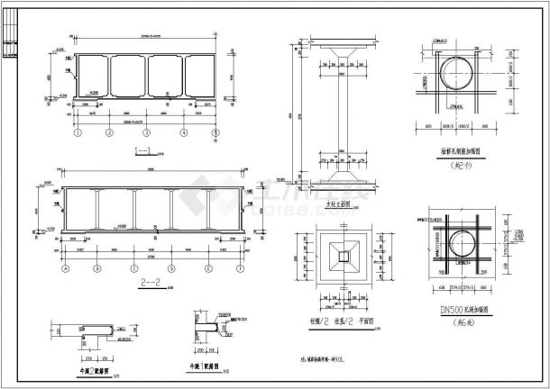 某水厂结构设计图（含结构设计说明，共6张）-图一