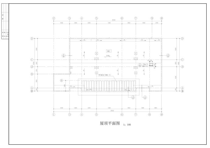 4层跨架结构菜场施工图CAD_图1