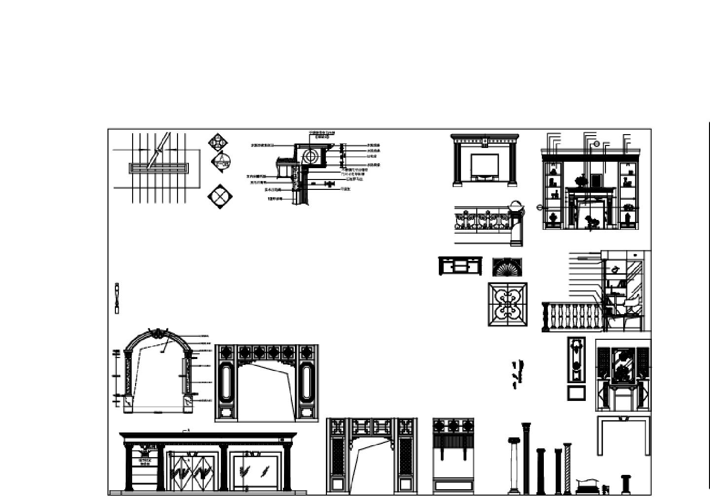 北京室内建筑设计装潢CAD立面图