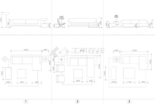 室内设计-平立面图库素材图块综合图库(推荐使用)(3)CAD图-图一