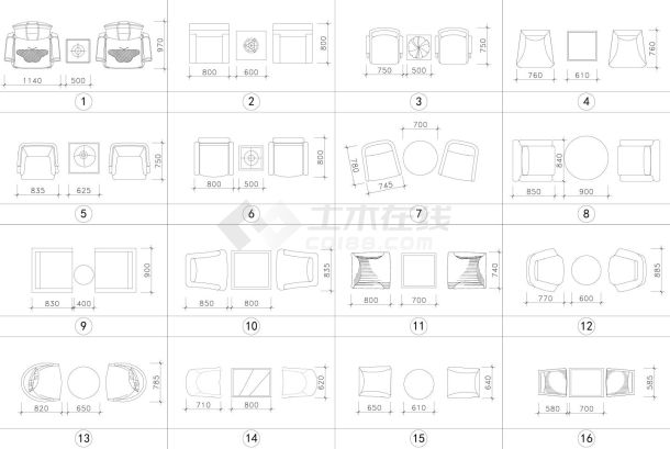 室内设计-平立面图库素材图块综合图库(推荐使用)(3)CAD图-图二