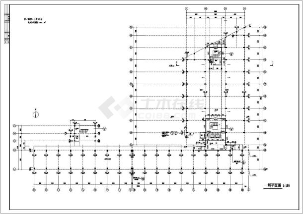 某七层L型框架结构办公楼建筑施工图-图一