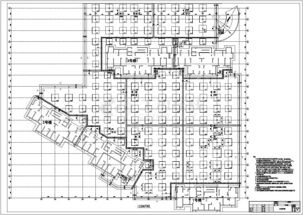 小区地下一层框架结构汽车库结构施工图-图二